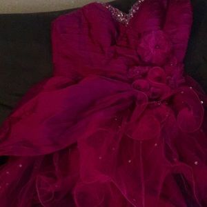 A beautiful one time used prom dress my baby sister used.